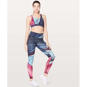 Lululemon Speed Wunder Tight Nulux Women's 4 Colorful Run Gym Legging Quick Dry